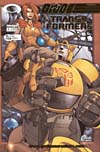 G.I. Joe vs The Transformers #1, Graham Crackers Comics exclusive gold foil logotype cover - click to see a larger scan